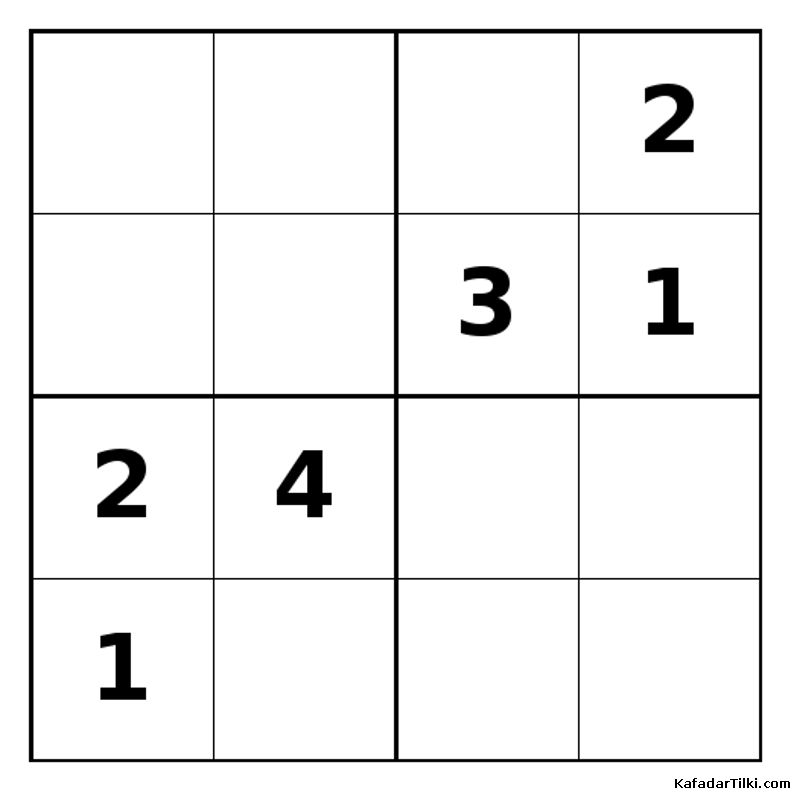 Zor Mini Sudoku (4x4), Kitap 35 - 10