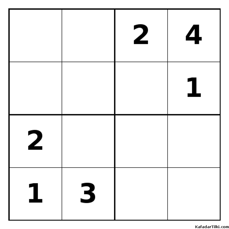 Zor Mini Sudoku (4x4), Kitap 36 - 1