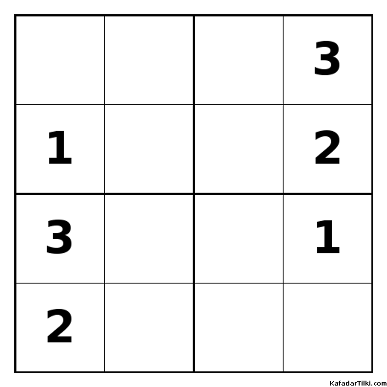 Zor Mini Sudoku (4x4), Kitap 36 - 2