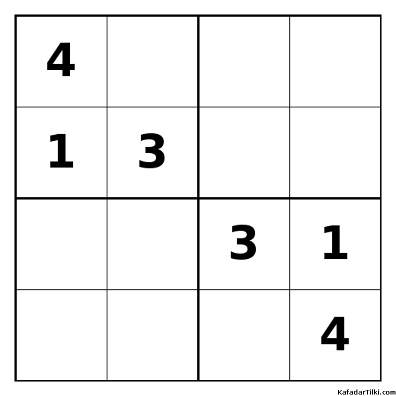 Zor Mini Sudoku (4x4), Kitap 36 - 5