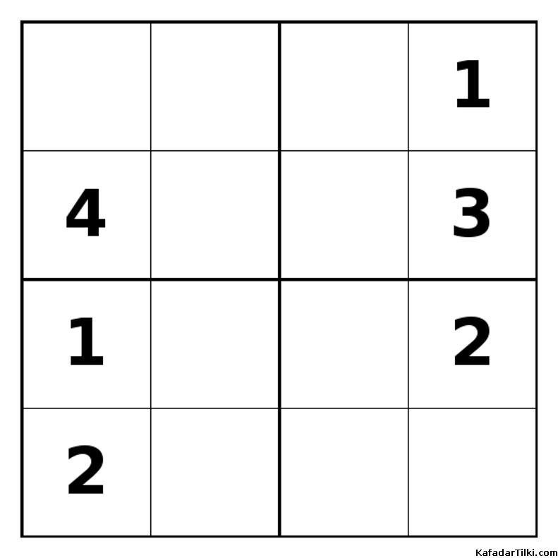 Zor Mini Sudoku (4x4), Kitap 36 - 6