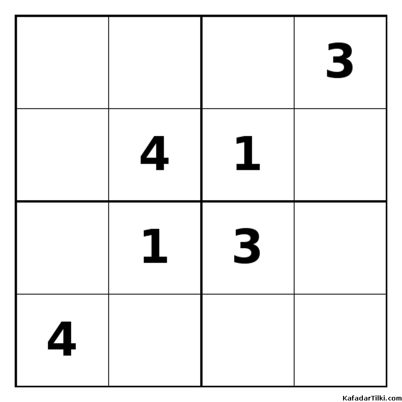 Zor Mini Sudoku (4x4), Kitap 36 - 10