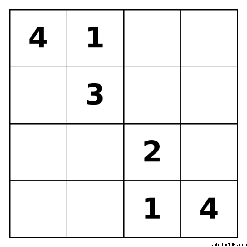 Zor Mini Sudoku (4x4), Kitap 37 - 1