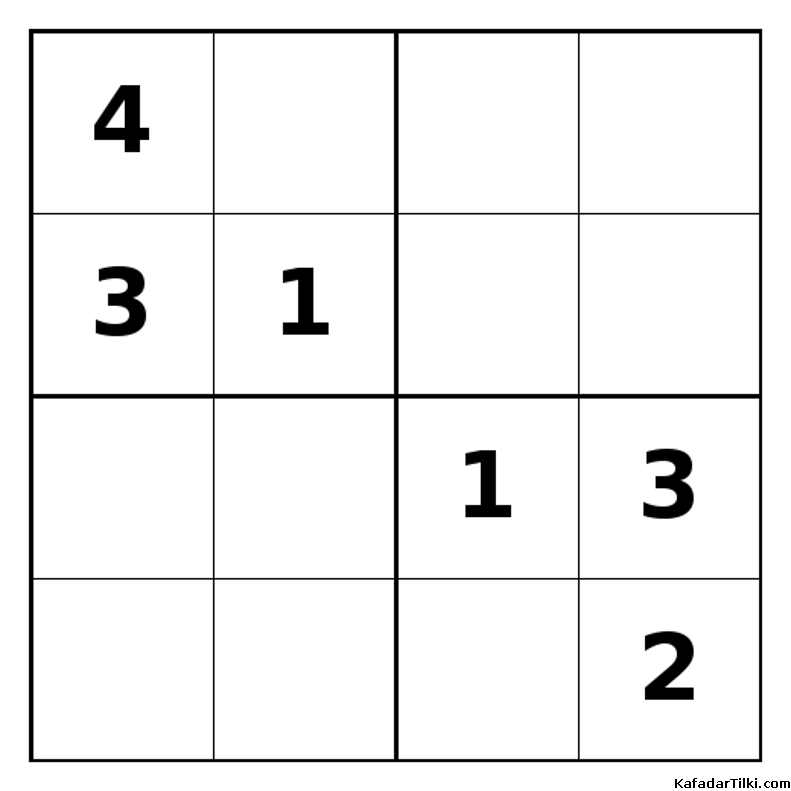Zor Mini Sudoku (4x4), Kitap 37 - 6