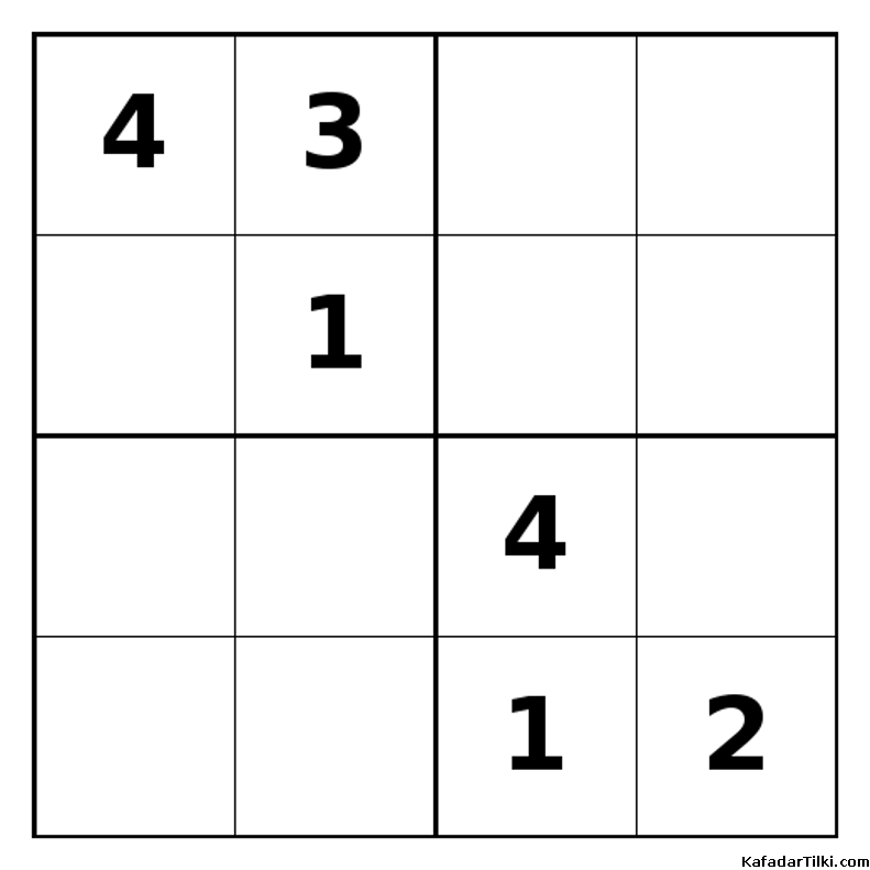 Zor Mini Sudoku (4x4), Kitap 37 - 7
