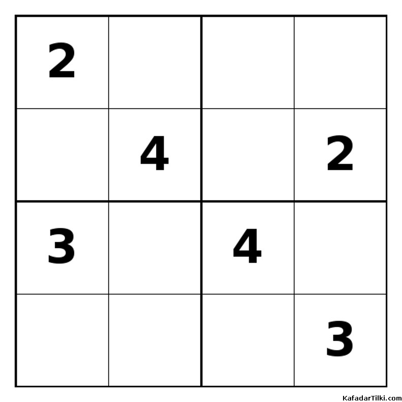 Zor Mini Sudoku (4x4), Kitap 37 - 9