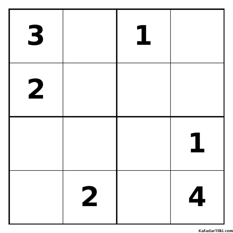 Zor Mini Sudoku (4x4), Kitap 37 - 10