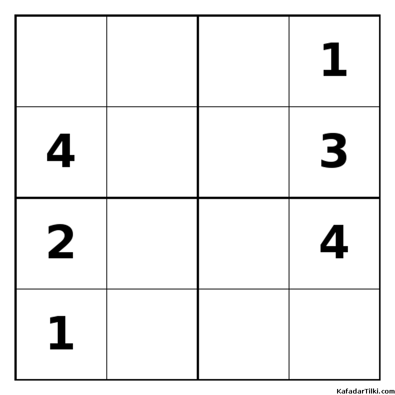 Zor Mini Sudoku (4x4), Kitap 38 - 1