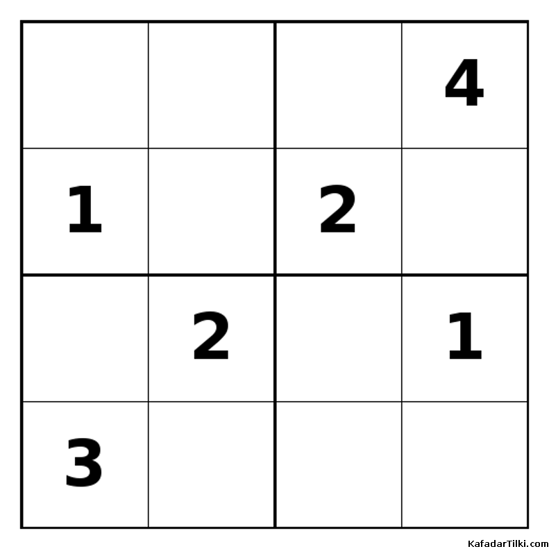Zor Mini Sudoku (4x4), Kitap 38 - 9