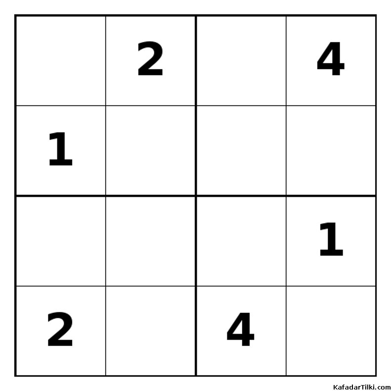 Zor Mini Sudoku (4x4), Kitap 38 - 10