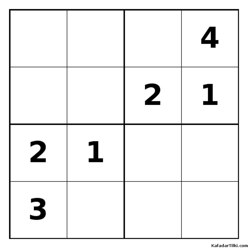 Zor Mini Sudoku (4x4), Kitap 39 - 2
