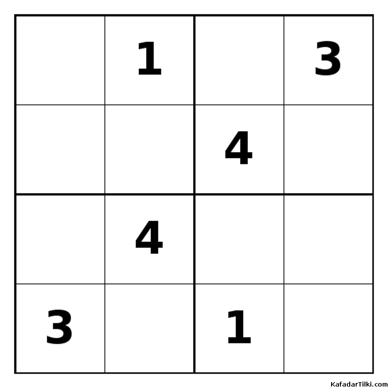 Zor Mini Sudoku (4x4), Kitap 39 - 4