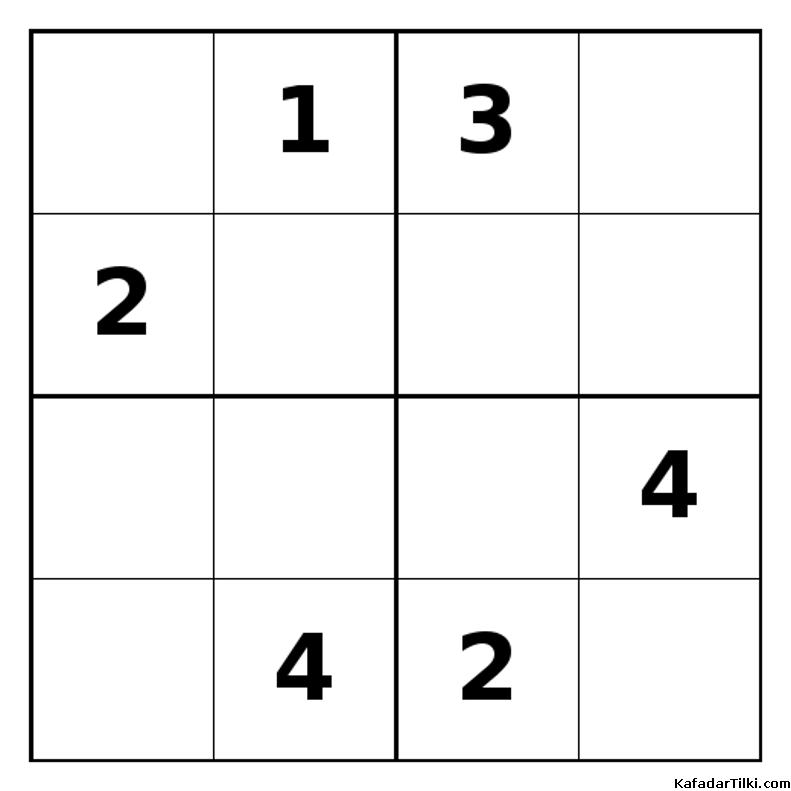 Zor Mini Sudoku (4x4), Kitap 39 - 6