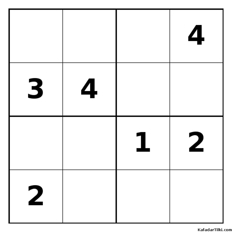 Zor Mini Sudoku (4x4), Kitap 39 - 7