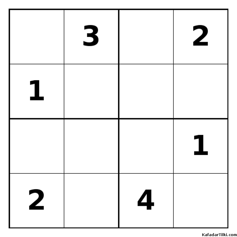 Zor Mini Sudoku (4x4), Kitap 4 - 1