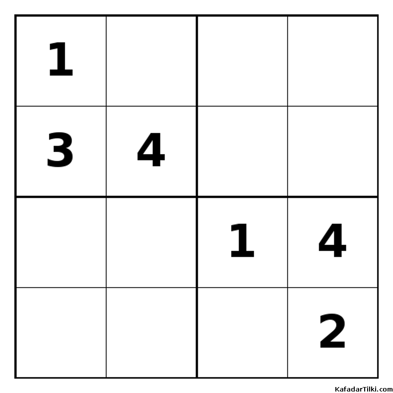 Zor Mini Sudoku (4x4), Kitap 4 - 2