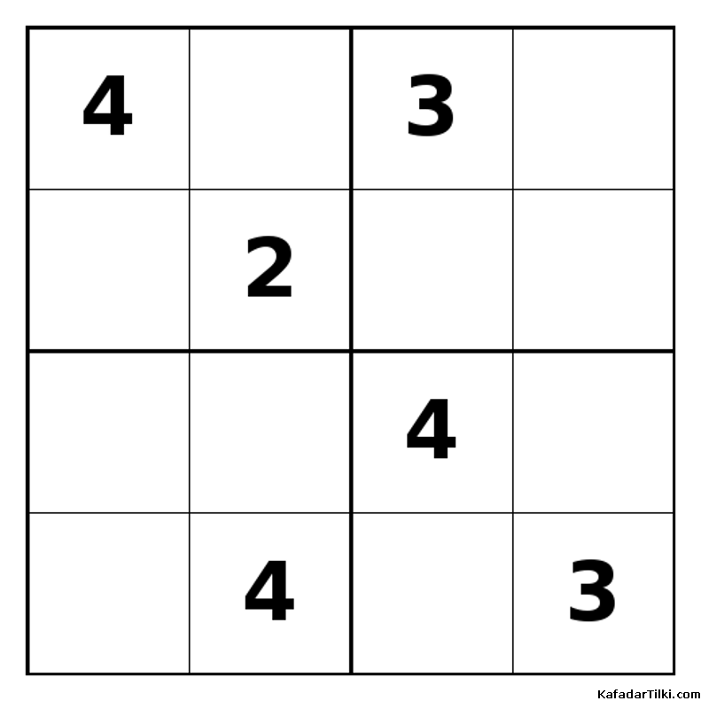 Zor Mini Sudoku (4x4), Kitap 4 - 4