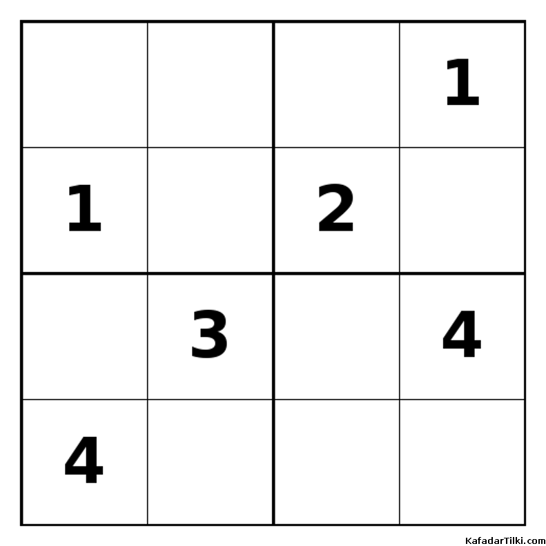 Zor Mini Sudoku (4x4), Kitap 4 - 6
