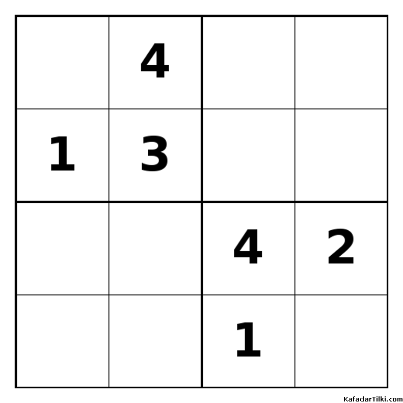 Zor Mini Sudoku (4x4), Kitap 4 - 7