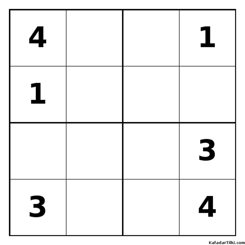 Zor Mini Sudoku (4x4), Kitap 4 - 8