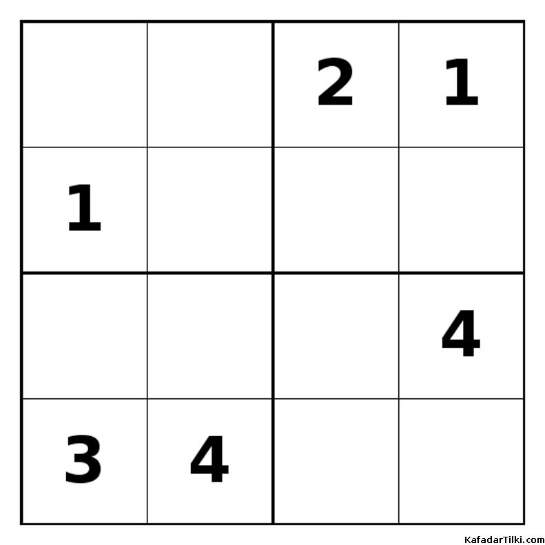 Zor Mini Sudoku (4x4), Kitap 40 - 1