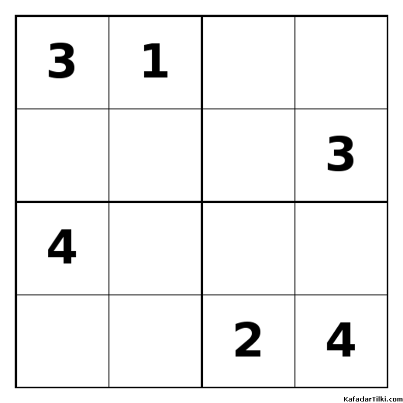 Zor Mini Sudoku (4x4), Kitap 40 - 9