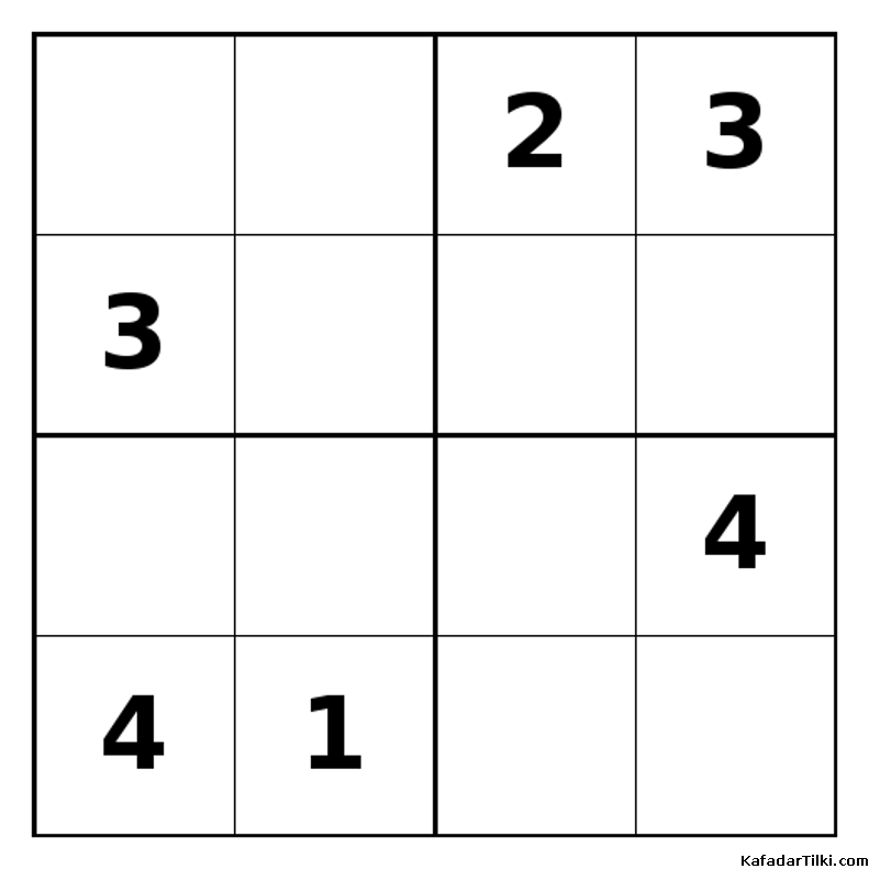 Zor Mini Sudoku (4x4), Kitap 41 - 1