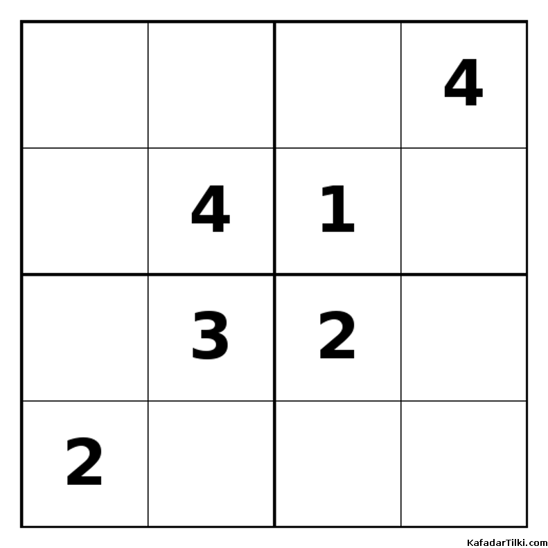 Zor Mini Sudoku (4x4), Kitap 41 - 2