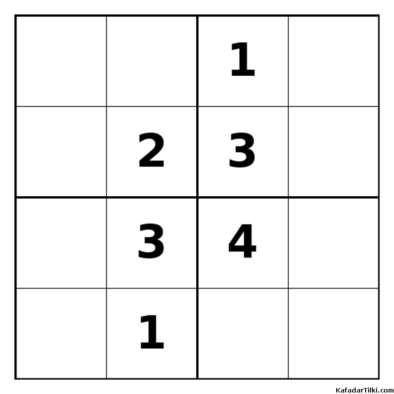 Zor Mini Sudoku (4x4), Kitap 42 - 1