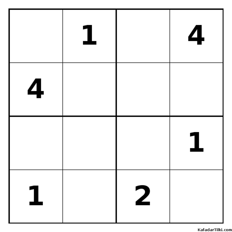 Zor Mini Sudoku (4x4), Kitap 42 - 2