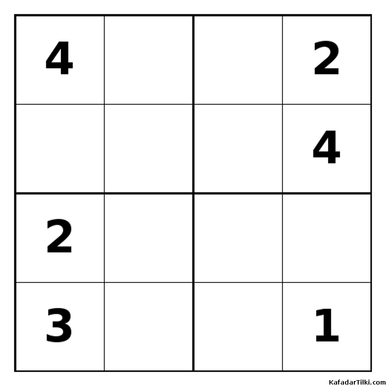 Zor Mini Sudoku (4x4), Kitap 42 - 5
