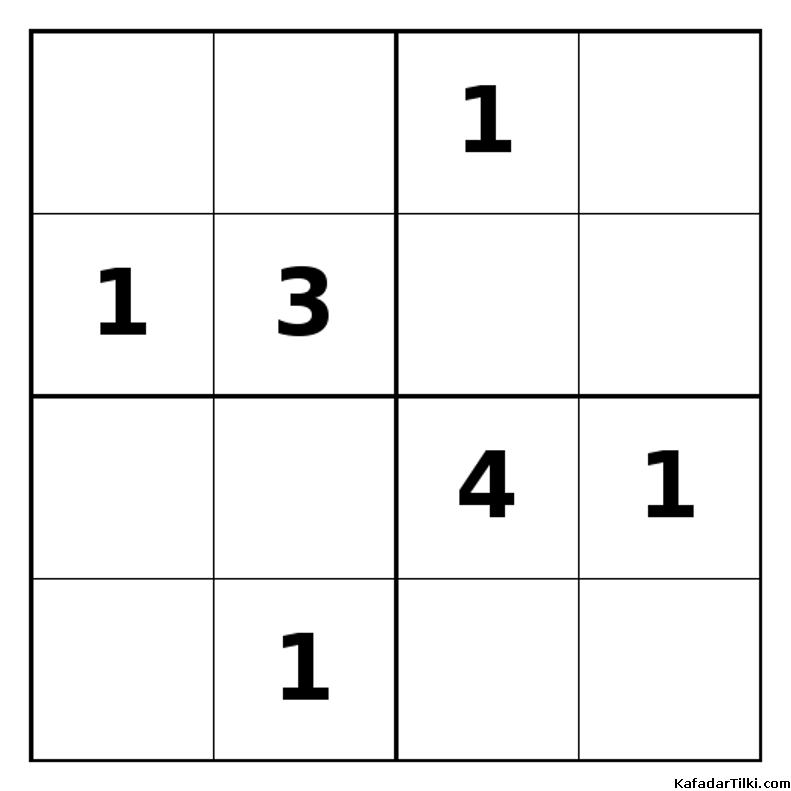 Zor Mini Sudoku (4x4), Kitap 42 - 6