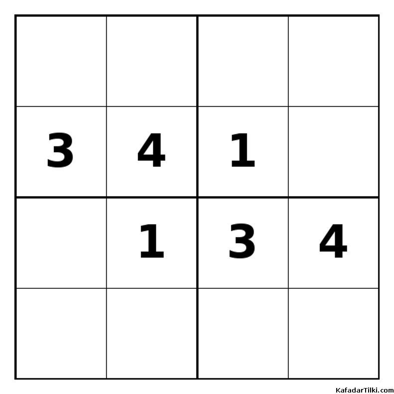 Zor Mini Sudoku (4x4), Kitap 42 - 9