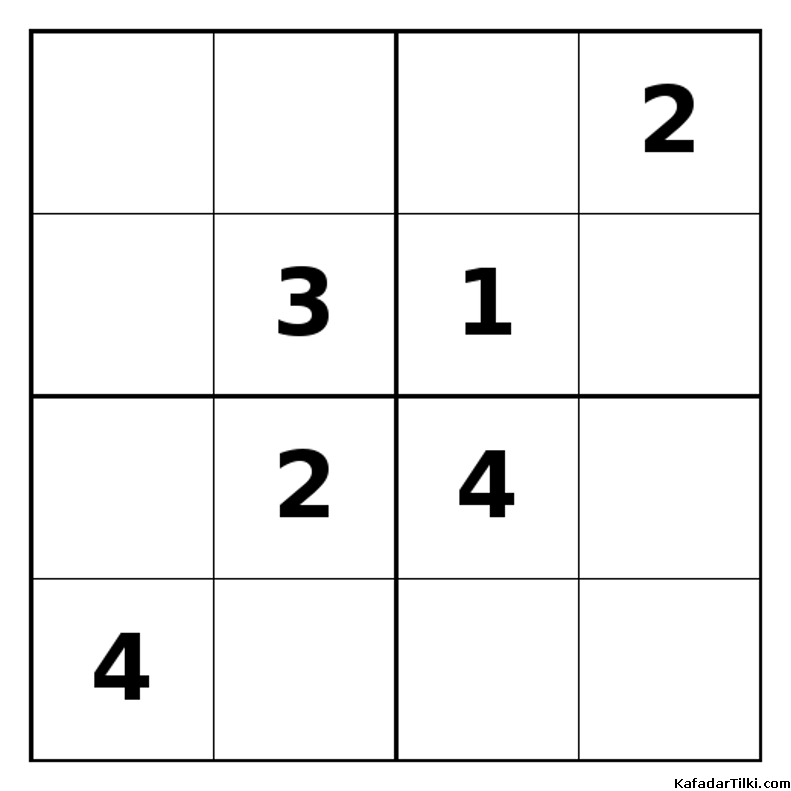 Zor Mini Sudoku (4x4), Kitap 43 - 1