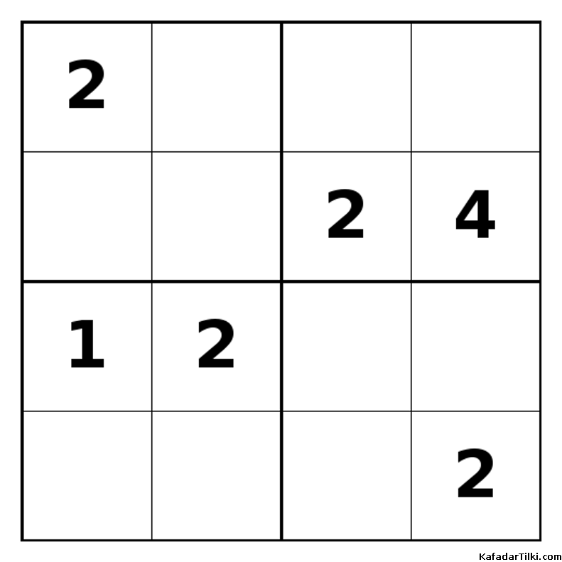 Zor Mini Sudoku (4x4), Kitap 43 - 2