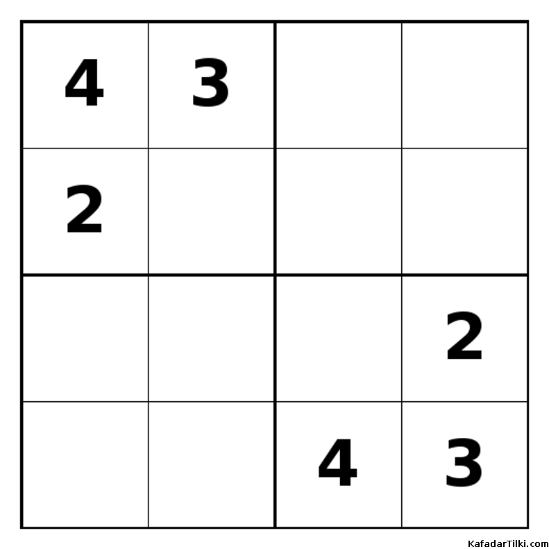Zor Mini Sudoku (4x4), Kitap 43 - 4