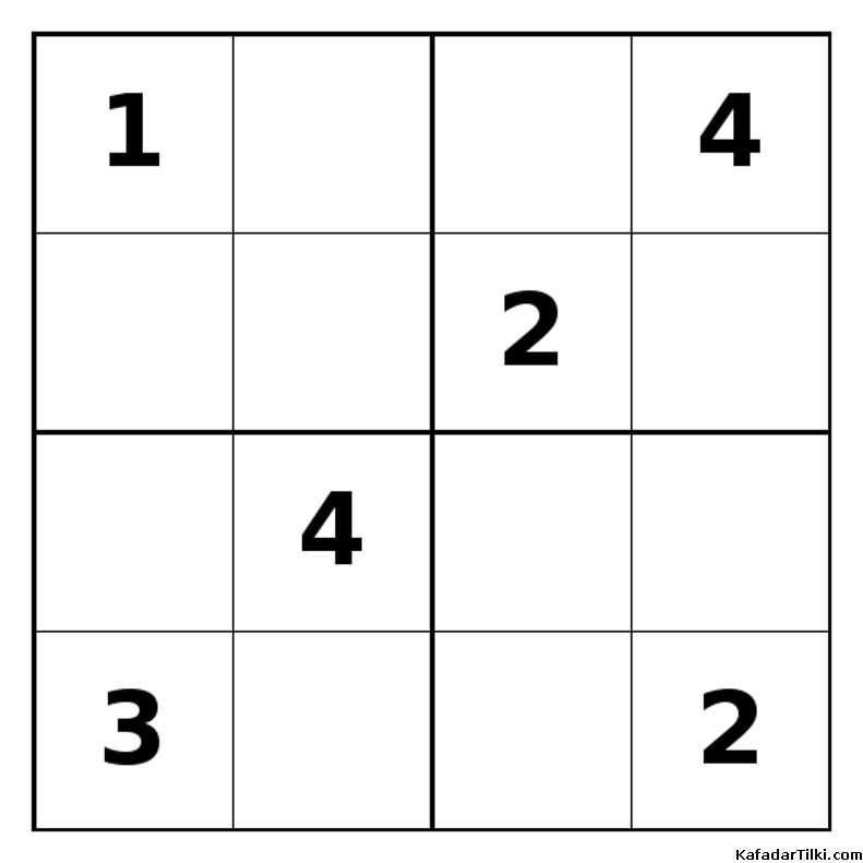 Zor Mini Sudoku (4x4), Kitap 43 - 6