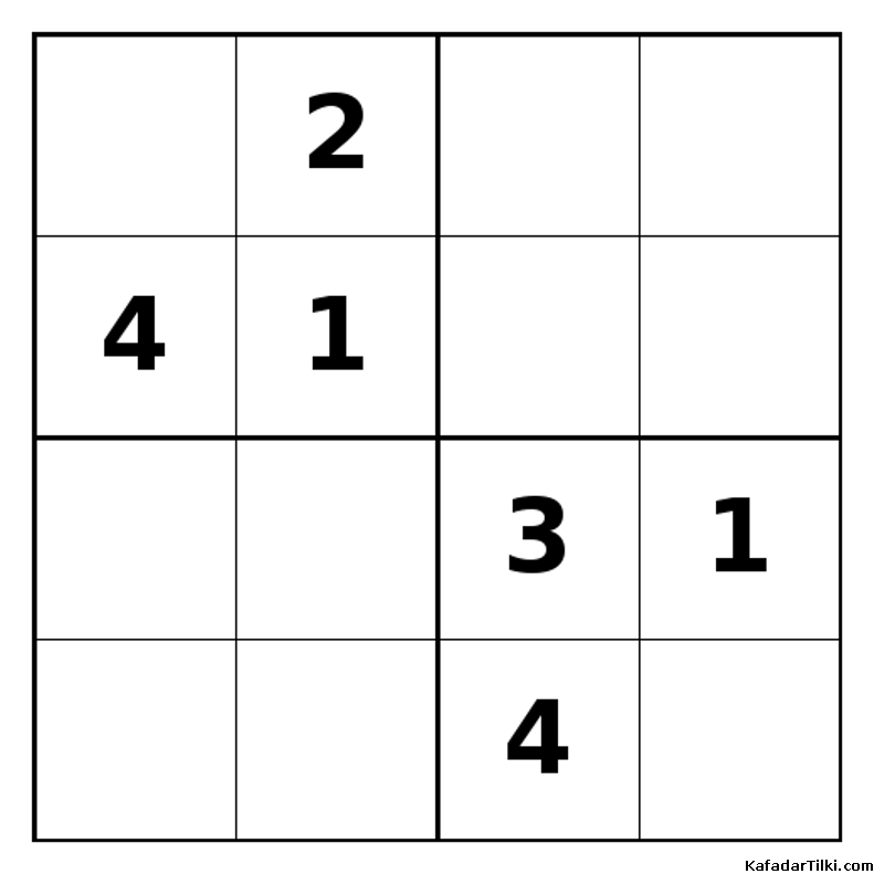 Zor Mini Sudoku (4x4), Kitap 43 - 7