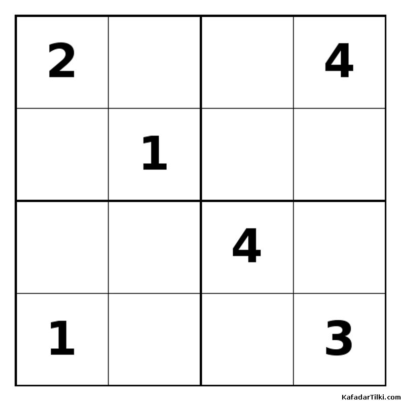 Zor Mini Sudoku (4x4), Kitap 5 - 6