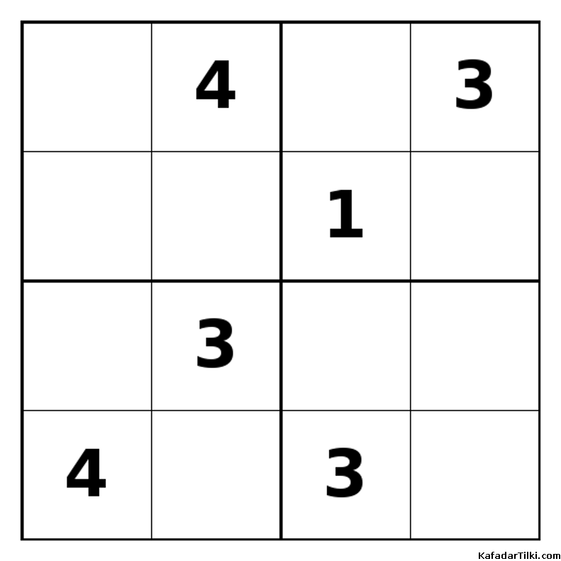 Zor Mini Sudoku (4x4), Kitap 5 - 10