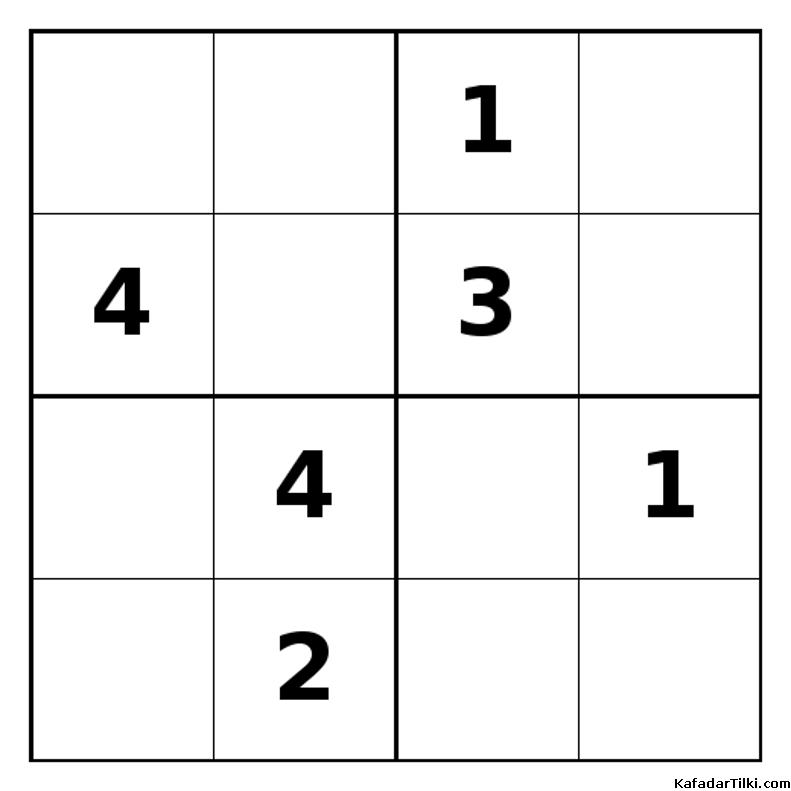 Zor Mini Sudoku (4x4), Kitap 6 - 1