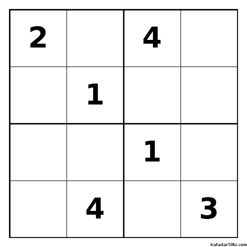 Zor Mini Sudoku (4x4), Kitap 6 - 2