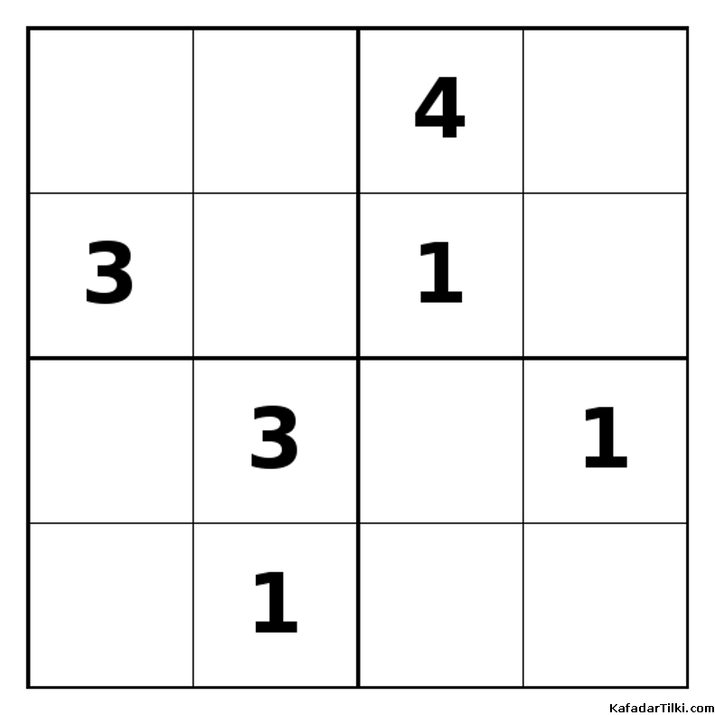Zor Mini Sudoku (4x4), Kitap 6 - 6