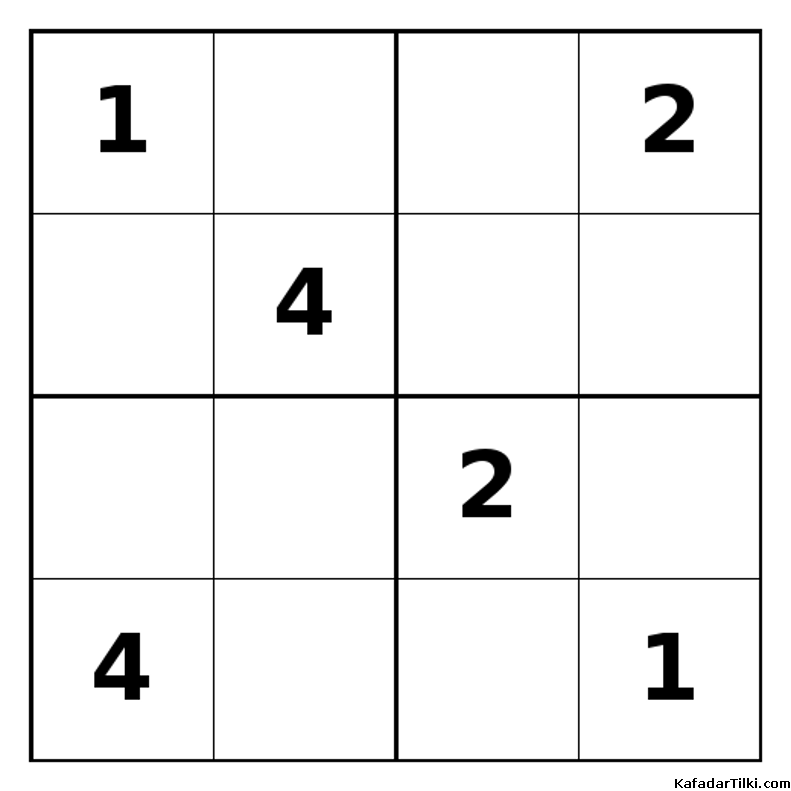 Zor Mini Sudoku (4x4), Kitap 7 - 1