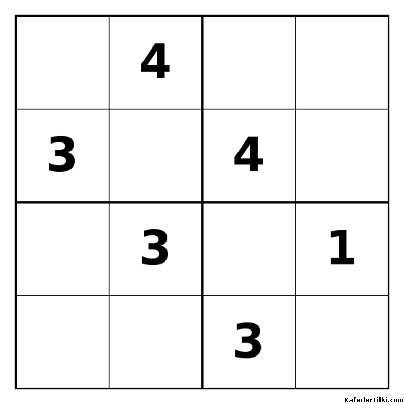 Zor Mini Sudoku (4x4), Kitap 7 - 9