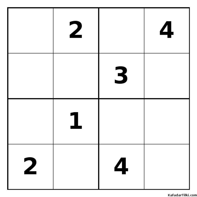 Zor Mini Sudoku (4x4), Kitap 8 - 1