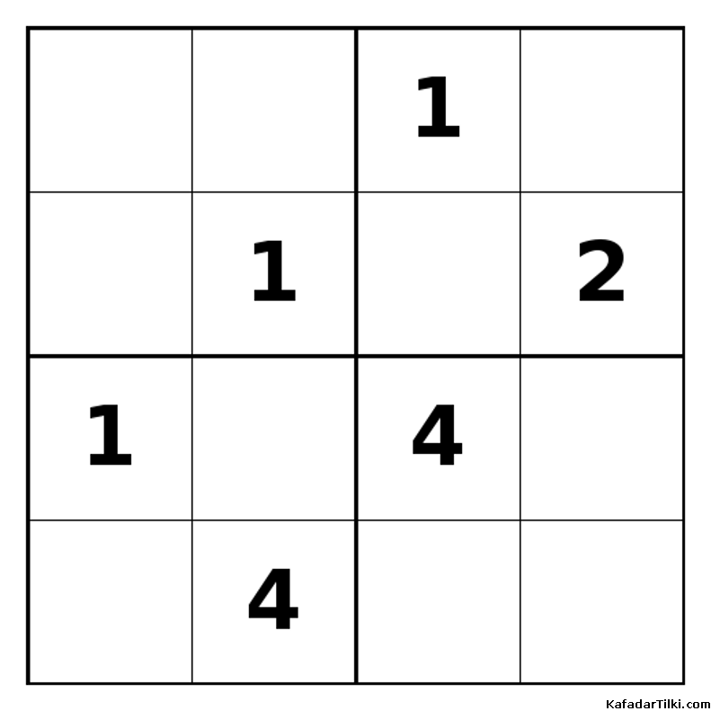 Zor Mini Sudoku (4x4), Kitap 8 - 7
