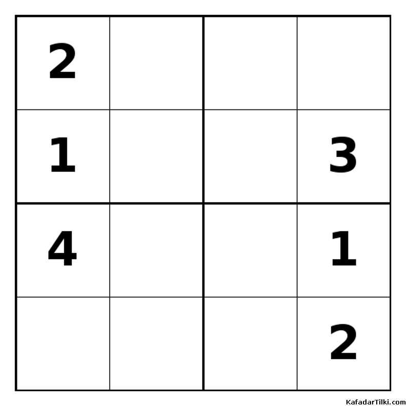 Zor Mini Sudoku (4x4), Kitap 8 - 8