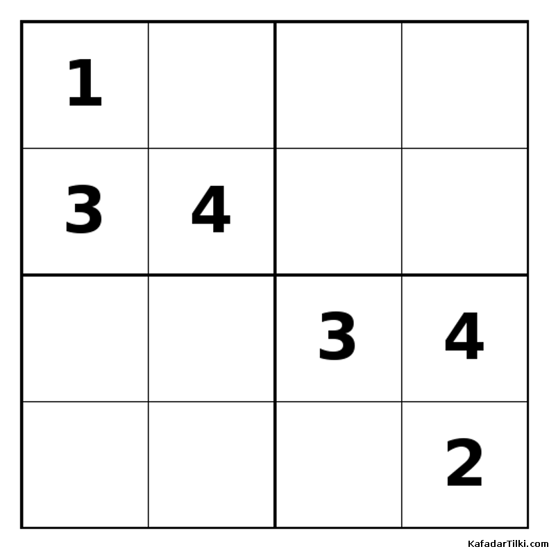 Zor Mini Sudoku (4x4), Kitap 8 - 10