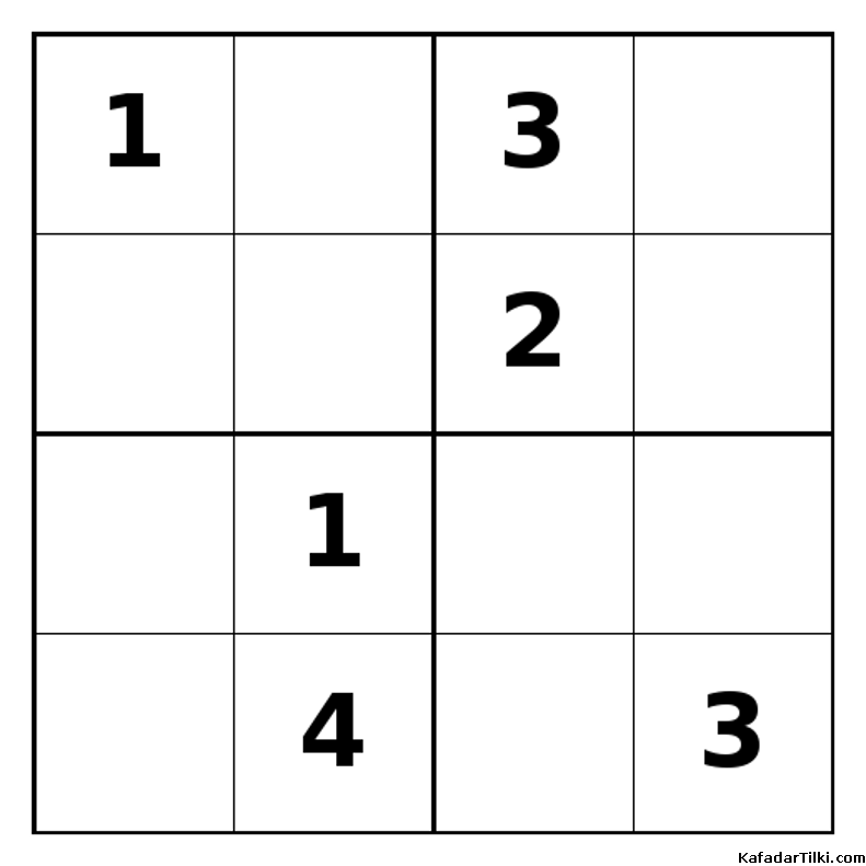 Zor Mini Sudoku (4x4), Kitap 9 - 2